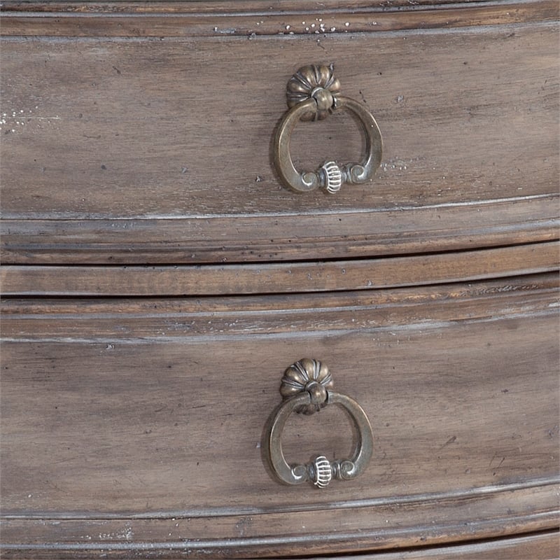 Bowery Hill Set of 3 - Gray Queen Tufted Upholstered Headboard & 2 Nightstands