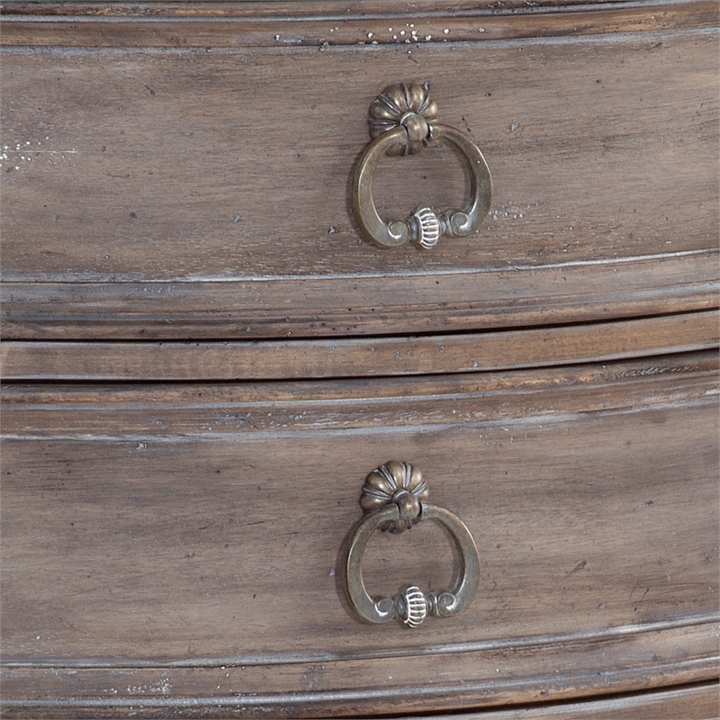 Bowery Hill Set of 2 Gray Queen Tufted Upholstered Wood Headboard & Nightstand