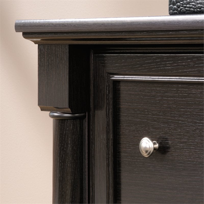 Bowery Hill Set of 2 Wood L-Shaped Computer Desk & Lateral Filing Cabinet