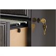 Bowery Hill Set of 2 Wood L-Shaped Computer Desk & Lateral Filing Cabinet