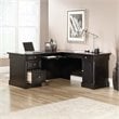 Bowery Hill Set of 2 Wood L-Shaped Computer Desk & Lateral Filing Cabinet