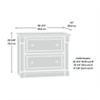 Bowery Hill Set of 2 Wood L-Shaped Computer Desk & Lateral Filing Cabinet