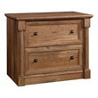 Bowery Hill Set of 2 Wood L-Shaped Computer Desk & Lateral Filing Cabinet in Oak