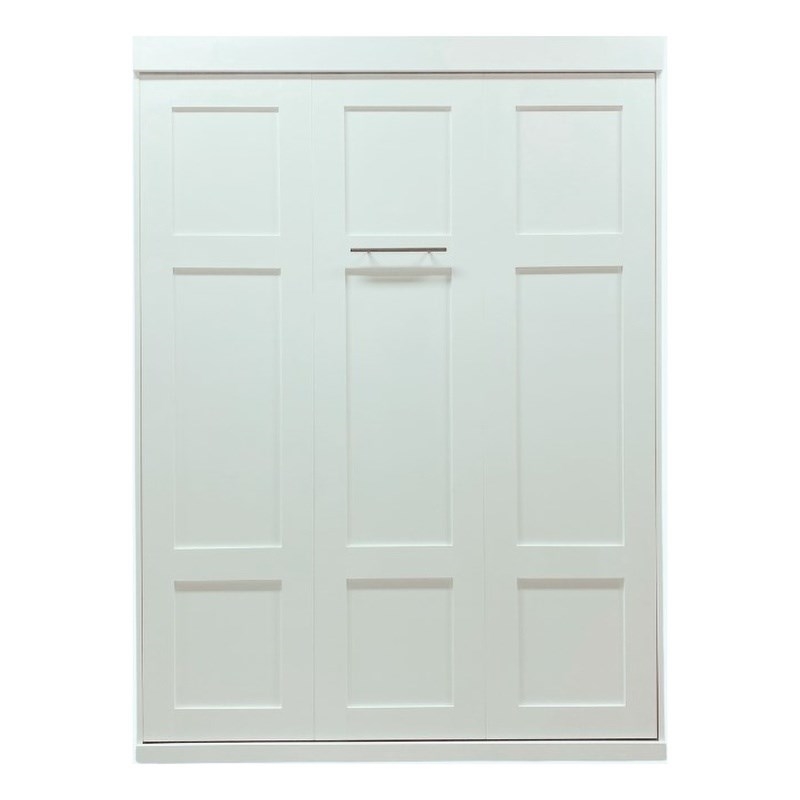 Bowery Hill Modern 65-inch Queen Murphy Bed Sturdy in White