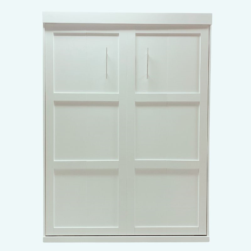 Bowery Hill Modern Queen Murphy Bed 65-inch Space-Saving in White