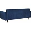 Bowery Hill Contemporary Upholstered Durable Velvet Sofa in Navy
