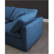 Bowery Hill Contemporary Soft Standard Navy Velvet Modular Sofa