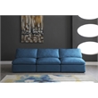 Bowery Hill Contemporary Standard Navy Velvet Modular Armless Sofa