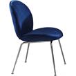 Bowery Hill Contemporary Upholstered Navy Velvet Dining Chair (Set of 2)