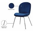 Bowery Hill Contemporary Upholstered Navy Velvet Dining Chair (Set of 2)