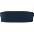 Bowery Hill Contemporary Curved Back Upholstered Navy Velvet Sofa