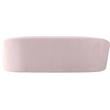 Bowery Hill Contemporary Curved Back Upholstered Pink Velvet Sofa