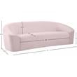 Bowery Hill Contemporary Curved Back Upholstered Pink Velvet Sofa