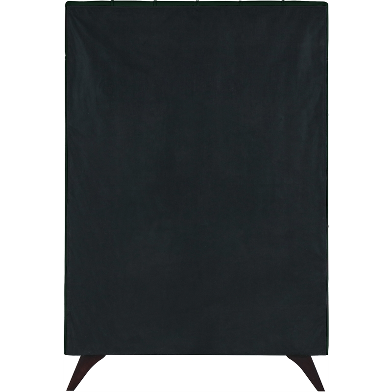 Bowery Hill Contemporary Deep Button Tufted Soft Green Velvet Twin Bed