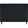 Bowery Hill Contemporary Soft Black Velvet Upholstered Full Bed
