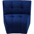 Bowery Hill Contemporary Deep Channel Tufted Soft Navy Velvet Modular Chair