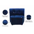 Bowery Hill Contemporary Deep Channel Tufted Soft Navy Velvet Modular Chair