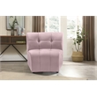 Bowery Hill Contemporary Deep Channel Tufted Soft Pink Velvet Modular Chair