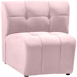 Bowery Hill Contemporary Deep Channel Tufted Soft Pink Velvet Modular Chair