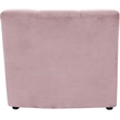 Bowery Hill Contemporary Deep Channel Tufted Soft Pink Velvet Modular Chair