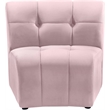 Bowery Hill Contemporary Deep Channel Tufted Soft Pink Velvet Modular Chair