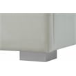Bowery Hill Contemporary Cream Velvet Twin Bed with Gold/Chrome Legs Included