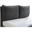 Bowery Hill Contemporary Pepper Black Durable Fabric Queen Bed