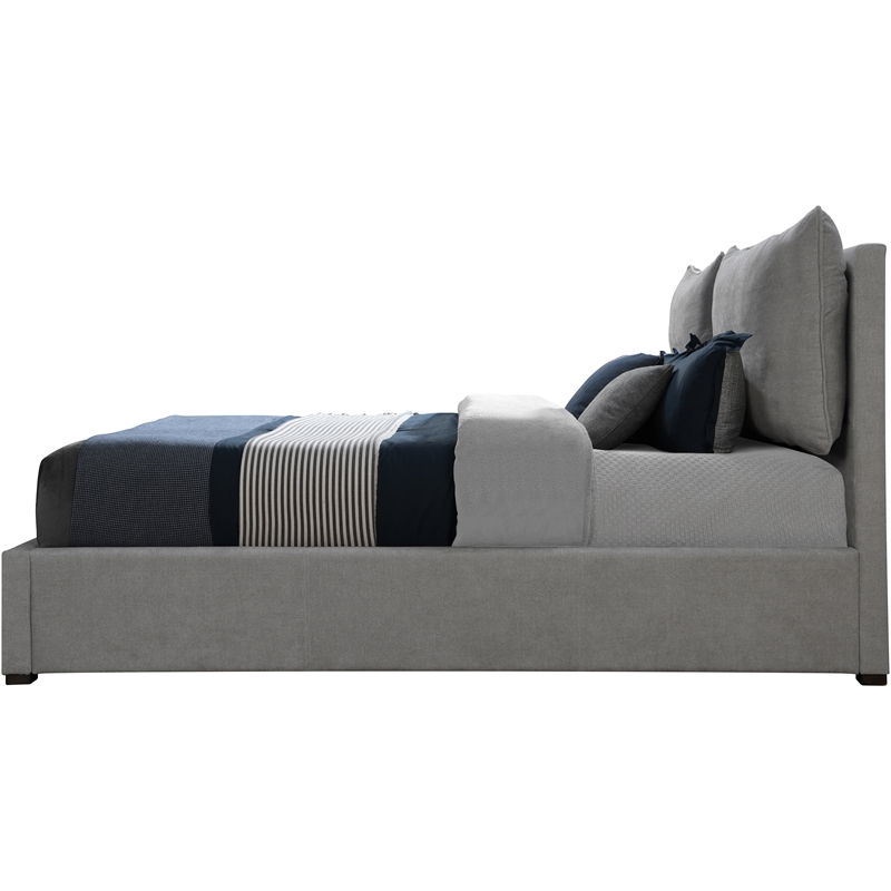 Bowery Hill Modern / Contemporary Light Gray Durable Fabric Full Bed