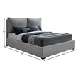Bowery Hill Modern / Contemporary Light Gray Durable Fabric Full Bed