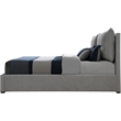 Bowery Hill Contemporary Light Gray Durable Fabric Queen Bed