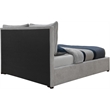 Bowery Hill Contemporary Light Gray Durable Fabric Queen Bed