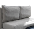 Bowery Hill Contemporary Light Gray Durable Fabric Queen Bed