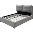 Bowery Hill Contemporary Light Gray Durable Fabric Queen Bed