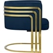 Bowery Hill Contemporary Navy Velvet Upholstered Accent Chair