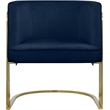 Bowery Hill Contemporary Navy Velvet Upholstered Accent Chair