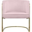 Bowery Hill Contemporary Pink Velvet Upholstered Accent Chair