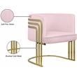 Bowery Hill Contemporary Pink Velvet Upholstered Accent Chair