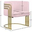 Bowery Hill Contemporary Pink Velvet Upholstered Accent Chair