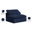 Bowery Hill Contemporary Soft Navy Velvet Modular Armless Chair