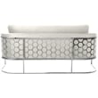 Bowery Hill Contemporary Soft Cream Velvet Upholstereded Sofa