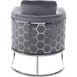 Bowery Hill Contemporary Soft Gray Velvet Upholstereded Chair