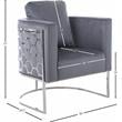 Bowery Hill Contemporary Soft Gray Velvet Upholstereded Chair