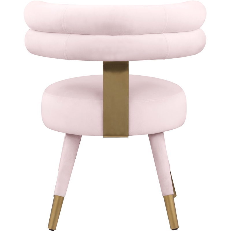 Bowery Hill Contemporary Pink Velvet Dining Chair (Set of 2)