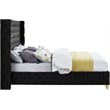 Bowery Hill Contemporary Deep Button Tufted Rich Black Velvet Full Bed