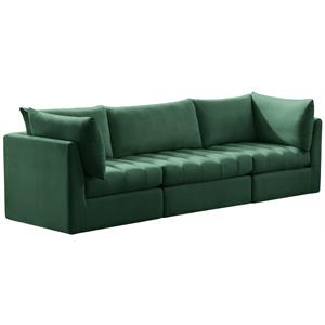 Bowery Hill Contemporary Deep Channel Tufted Soft Green Velvet Modular Sofa