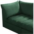 Bowery Hill Contemporary Deep Channel Tufted Soft Green Velvet Modular Sofa