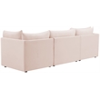 Bowery Hill Contemporary Deep Channel Tufted Soft Pink Velvet Modular Sofa