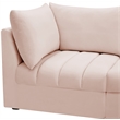 Bowery Hill Contemporary Deep Channel Tufted Soft Pink Velvet Modular Sofa