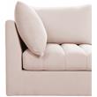 Bowery Hill Contemporary Deep Channel Tufted Soft Pink Velvet Modular Sofa