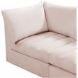 Bowery Hill Contemporary Deep Channel Tufted Soft Pink Velvet Modular Sofa